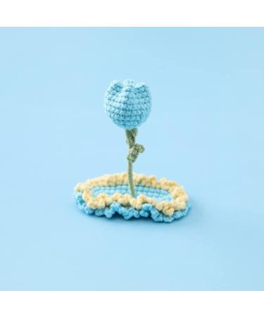 Crochet Knitted Hair Clips for Girls Children's Day Birthday Christmas Gifts Hair Accessories Clips Strong Hold Jaw Clamp for Thick Thin Hair Makeup Application (Tulips) - Buy Online on GoSupps.com