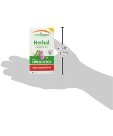 Jamieson Herbal Complex Milk Thistle (Daily Liver Detox) 30 Count (Pack of 1) SUPPLEMENT - Buy Online on GoSupps.com