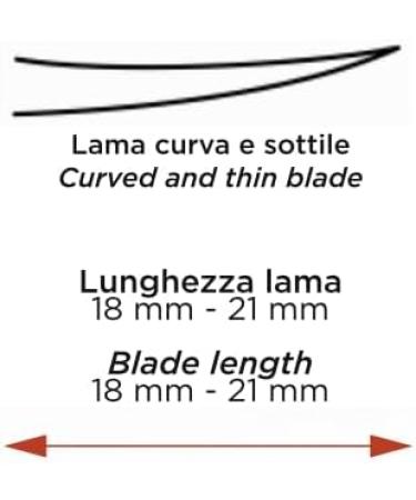 BLUE FARM | Professional stainless steel scissors for Russian manicure cm 9 5 - curved blade mm 18 - Buy Online on GoSupps.com