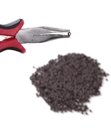 Vlasy Silicone Lined Nano Rings Beads for Hair Extensions - Brown (600pcs) - Buy Online on GoSupps.com