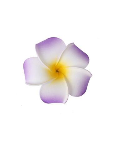 12 Pack Bohemia Style Foam Frangipani Flower Hair Clips - Perfect for Weddings Beach Vacations & Parties - Violet - Buy Online on GoSupps.com