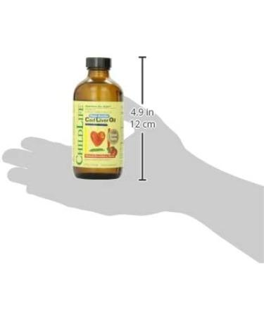 ChildLife Cod Liver Oil - Natural Strawberry Flavor, 8 fl oz | Omega-3 & Vitamins - Buy Online on GoSupps.com