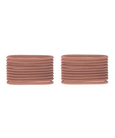 Mia Silkies Translucent Brown Silicone Hair Elastics - 20pcs for Women, Athletes, Girls with Thick Hair - Buy Online on GoSupps.com