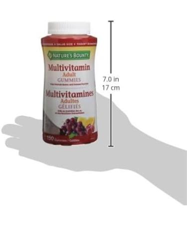 Nature's Bounty Adult Multivitamin Helps Maintain Bones and Immune Function 150 Gummies SUPPLEMENT - Buy Online on GoSupps.com