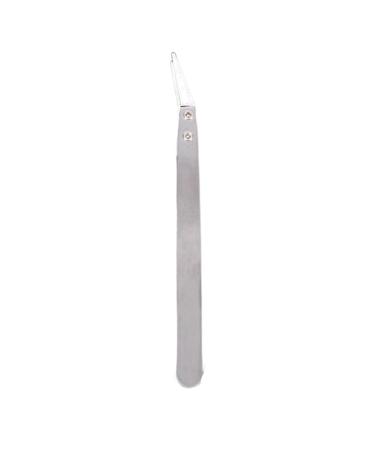 dijiusidy Tweezers Stainless Steel Angle Head Easy to Clean Interchangeable Tools Anti Slip Handle Lightweight Balance Curve Forceps Small Bend End White White Small Bend End