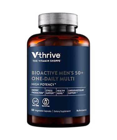 Once-Daily Bioactive Multivitamin for Men 50+ - Supports Stress & Healthy Aging (60 Vegetarian Capsules)