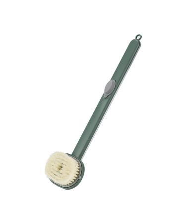 Long Handle Bath Massage Cleaning Brush  Multi-Tasking Back Scrubber  Exfoliating Bath Brush  Cleanser Hard to Reach Areas (Green)