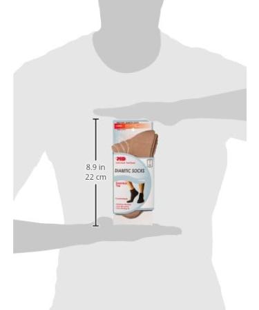 MD USA Seamless Toe Diabetic Ankle Socks - Tan Large | Breathable Mesh Design - Buy Online on GoSupps.com
