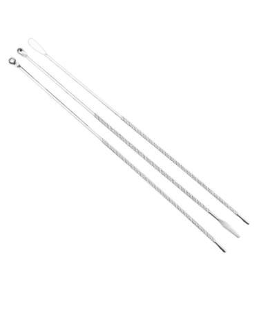 Portable Ear Cleaner Stainless Steel Ear Spoon Set Stainless Steel Ear Wax Remover Reusable Stainless Steel Ear Wax Remover Set Ear Wax Easily Removed Ideal for Personal and Home Use 3pcs