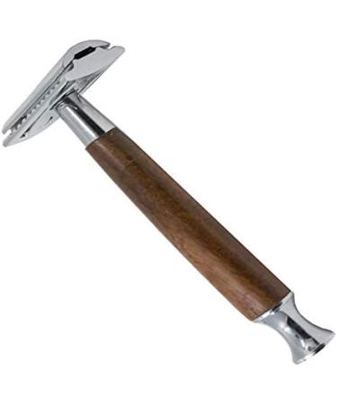 BeautyTrack Vintage Wood Shaving Kit for Men - Safety Razor, Badger Hair Brush, Soap Bowl - Great Gift Idea for Christmas - Buy Online on GoSupps.com