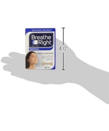 Breathe Right Nasal Strips Large Tan 30 ct - Clear Nasal Congestion - Buy Online on GoSupps.com