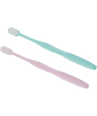 Buifulsic 2-in-1 Nylon Toothbrush - Deep Cleaning Slipproof Grip Portable Oral Hygiene Brush for Prothesis Care - Buy Online on GoSupps.com