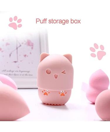Makeup Sponge Portable Sponge Puff Drying Cleaner Stand Box Soft Silicone Foundation Makeup Brush Sponge Cleaning Tool Cosmetic Puff Holder Makeup Sponge Holder(4) - Buy Online on GoSupps.com