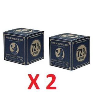 Marius Fabre - Vintage Style Marseille Olive Oil Soap – Set of 2 Cubes 2 x 400 g
