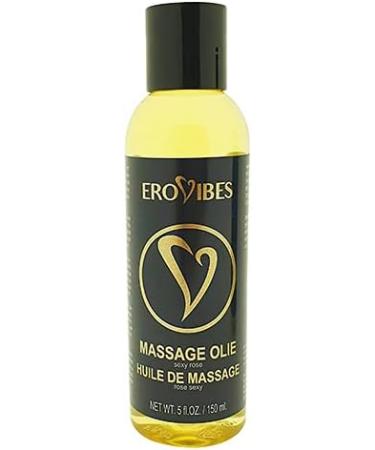 Erovibes Rose Massage Oil - Erotic Love Oil for Foreplay & Partner Massages - 150ml - Buy Online on GoSupps.com
