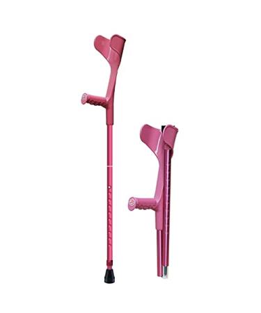 Forearm Crutch Adult Portable Folding Walking Stick Adjustable Telescopic Underarm Cane Crutch for Seniors Disabled Elderly Lightweight and Stylish Lucky Star