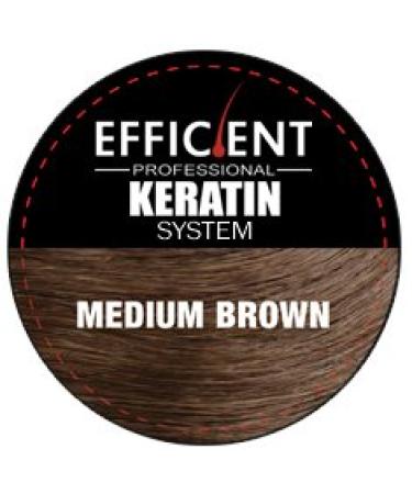 EFFICIENT Keratin Hair Building Fibers - Hair Loss Concealer for Medium Brown Hair | 28gm International Shipping Available - Buy Online on GoSupps.com