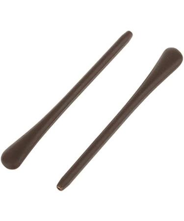 Jilibaba 10pcs Soft Silicone Rubber Temple End Tips for Eyeglasses & Sunglasses - Brown Ear Socks Replacement - Buy Online on GoSupps.com