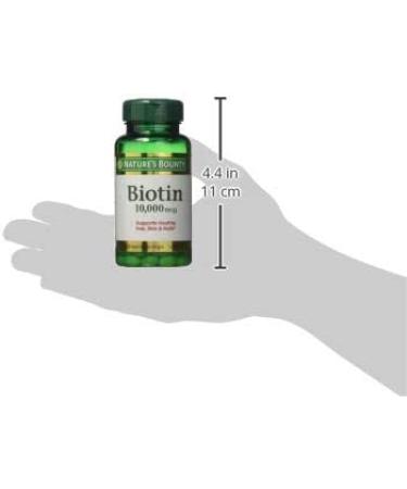 Nature's Bounty Biotin 10000 mcg - 120 Rapid Release Softgels for Healthy Hair, Skin & Nails - Buy Online on GoSupps.com