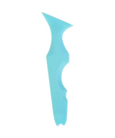 Luxshiny Silicone Beauty Ruler Travel Makeup Bag Makeup Applicator Template Silicone Eyebrow Stencil Smoky Blue