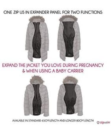 Zip Us In Maternity Jacket Extender Panel - One Size Coat Expander for Pregnancy & Babywearing - 80cm Zip Length - Buy Online on GoSupps.com
