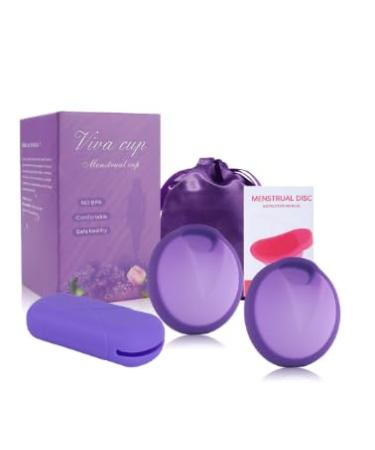 Two -part menstrual panes waterproof menstrual panes flexible menstrual cups made of silicone durable menstrual cups tampon alternatives for women's hygiene (S+L) - Buy Online on GoSupps.com