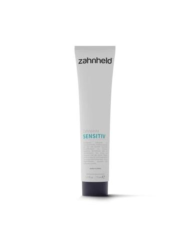 Zahnheld toothpaste sensitive (1x 75ml tube) toothpaste with turmeric aloe vera and black cumin oil vegan fluoride -free natural cosmetics 75 ml (1 Pack) - Buy Online on GoSupps.com