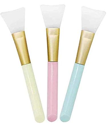 Silicone face mask brush 3 pieces of hairless silicone cosmetics scraper face applicator brush for applying facial mask eye mask serum or DIY make-up tools