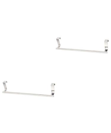 Alipis 2 Pcs Cabinet Door Hook Swing Hangers Towel Rack Door Hanger Towel Rod Wall Hanging to Rotate Rag Silverx2pcs 36X5cmx2pcs