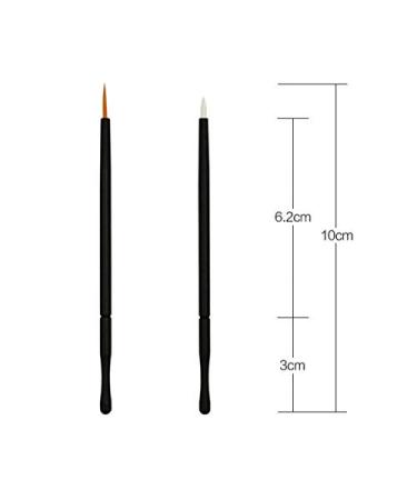 WOIWO 50 PCS Disposable Eyeliner Brush Set - Hard & Soft Tips Gold & White Eyeliner Tools for Eye Makeup - Perfect for Cream & Shadow Application (Orange - Buy Online on GoSupps.com
