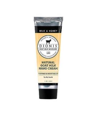 Dionis Goat Milk Skincare Milk & Honey Hand Cream 1 oz - Set of 6 | Made in USA | Cruelty-Free & Paraben-Free - Buy Online on GoSupps.com