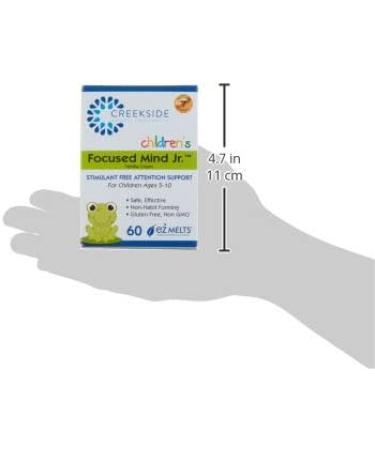Creekside Naturals Focused Mind Jr. - Pediatrician Formulated, Vegan Focus and Memory Support for Children - Stimulant-Free Orange Cream EZ Melt Tablets - Buy Online on GoSupps.com