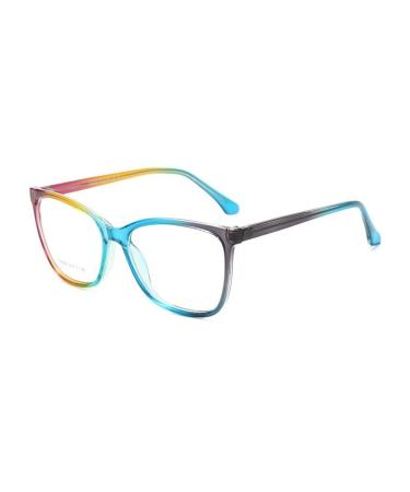 PARWANA Blue Light Blocking Reading Glasses Trendy Computer Readers Anti Glare Flat Light Mirror Eyewear for Women +350 C3