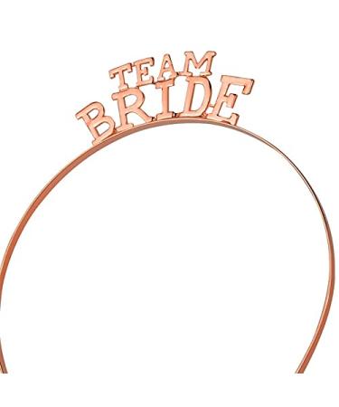 CheeseandU 3-Pack Team Bride Headbands - Rose Gold Bachelorette Party Tiara | Wedding & Bridal Shower Decorations - Buy Online on GoSupps.com