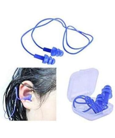 Soft Gel Earplugs Swimmers Waterproof Flexible Silicone Gel Corded String Ear Plugs for Swimming or Sleeping Pack of 5 (Black) - Buy Online on GoSupps.com