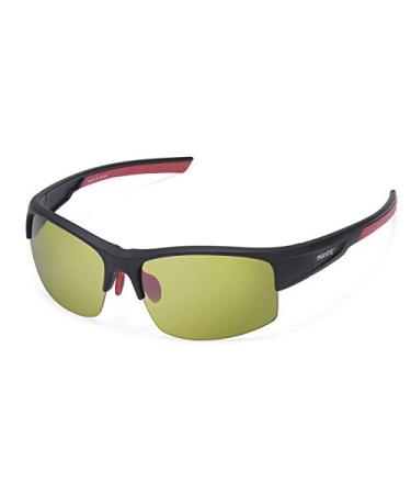 maivnz High Definition Golf Ball Finder Sport Glasses for Men Women Golf Sunglasses Golf Glasses Golf Sports Eyewear MZ861 Black Frame Green Golf Lens