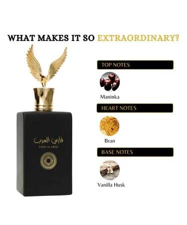 Faris Al Arab Perfume Eau De Perfum Luxuri Perfum Long Lasting Fragrance Perfum For Men 100ml (3.4. F.L. O.Z.) - Buy Online on GoSupps.com