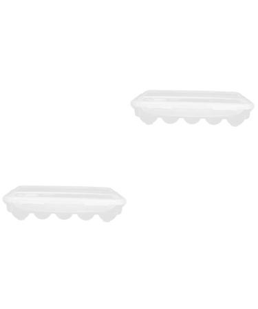 GLEAVI 2pcs Box Refrigerator Fridge Egg Dispenser Fresh-keeping Egg Bag Egg Box Shipping Box Multi-layer Whitex2pcs 27.5x13cmx2pcs