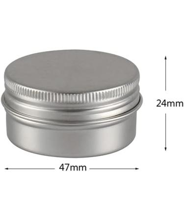 Zeoabsy 50pcs 30ml Silver Aluminum Tins - Empty Screw-Top Containers for Cosmetics Candles & Ointments + Spatulas & Etiquette - Buy Online on GoSupps.com