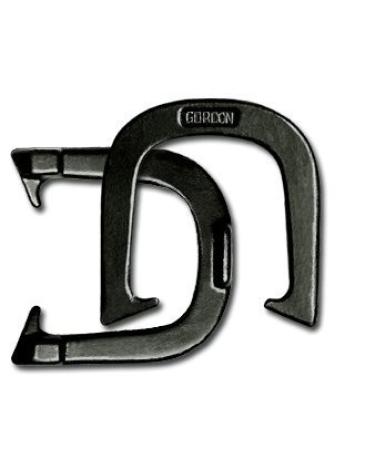 Gordon Professional Pitching Horseshoes - NHPA Sanctioned for Tournament Play - Drop Forged Construction - One Pair (2 Shoes) - Black Finish - Medium Weight