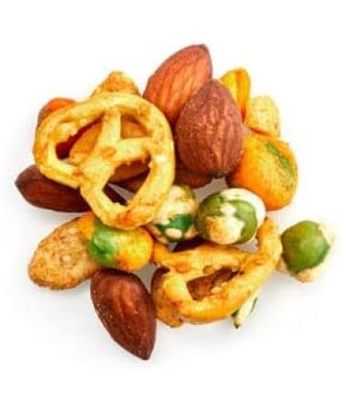 Yupik Sriracha Mix 1 kg Savory Crunchy Snack Spicy Blend BBQ Trail Mix Protein Snacks Cashews Wasabi Peas Pretzels Game Night & Party Snack 1 kg (Pack of 1) - Buy Online on GoSupps.com