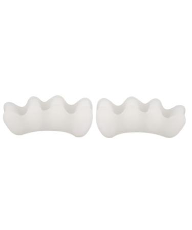 FRCOLOR 1 Pair Alignment Pads Sleeves Splint Protector Hallux Seperator Hammer Cushions Gel Separator Dividers White Daily Use medium White