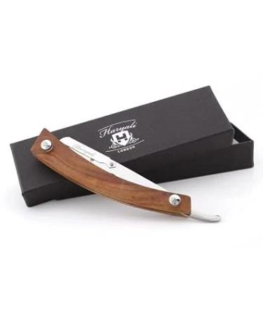Buy Wooden Safety Razor | Professional Straight Razor Set for Beard & Mustache with Leather Case - International Shipping - Buy Online on GoSupps.com