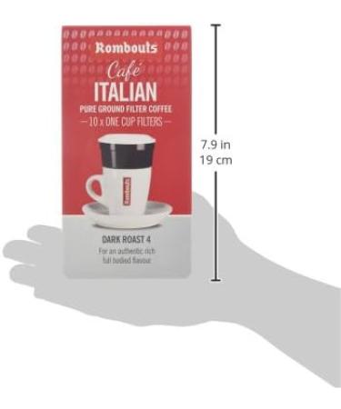 Rombouts Cafe Italian Pure Ground Filter Coffee Cups 10 x 6.2g - Buy Online on GoSupps.com