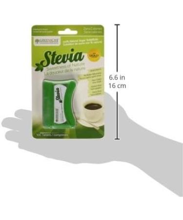 Greeniche Natural Stevia (Tablets) White 100 Count (Pack of 1) - Buy Online on GoSupps.com