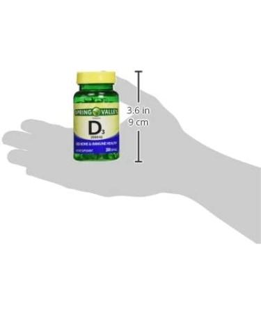 Spring Valley Twin Pack Vitamin D3 2000 IU for Immune & Bone Health - 200 Softgels - Buy Online on GoSupps.com