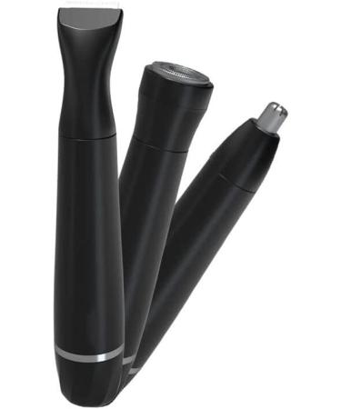 Three-in-One Nose Hair Trimmer | USB Rechargeable Electric Epilator & Pore Cleaner for Men & Women - Buy Online on GoSupps.com