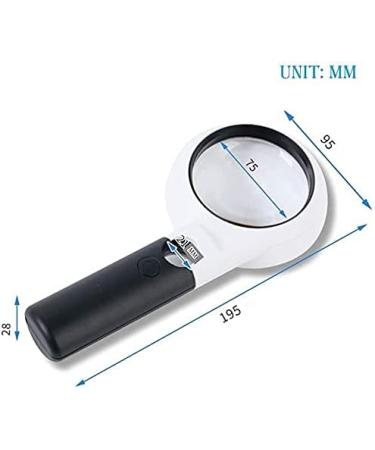 Magnifying Glass 5X 20X Handheld Illumination Magnifier with 11 LED Light HD Lens Magnifier - Buy Online on GoSupps.com