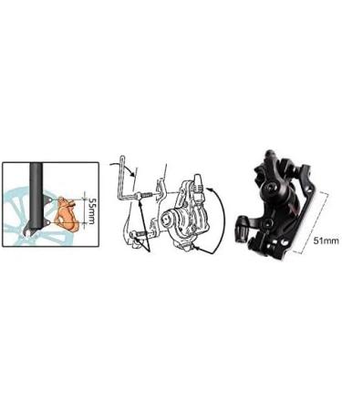 Fat-Cat MTB Bike Mechanical Disc Brake Set - Front & Rear 160mm with Bolts and Cable - TongLi - Buy Online on GoSupps.com