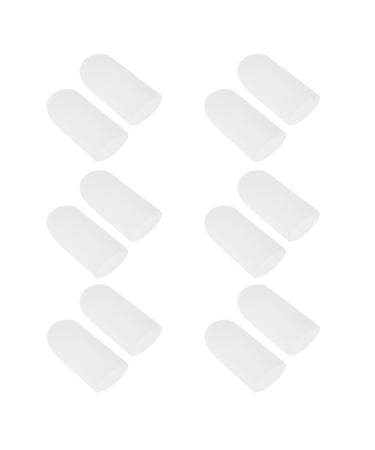 Healifty 6 pairs White Stubbed Comfortable for Seperator Ingrown Blisters Cover Straightener Breathable Soft Cap Fingers Correctors from Cuttable Protector Toenails Big Separators Silicone White 4.5x2.5cm